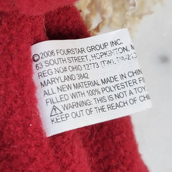 Four Star Primitive Santa Holding Star Plush 9" Wood Pedestal Handmade 2006 - Picture 3 of 16